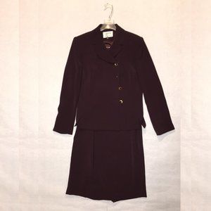 NWOT Kasper Burgundy 2 Pc Jacket Skirt Business St